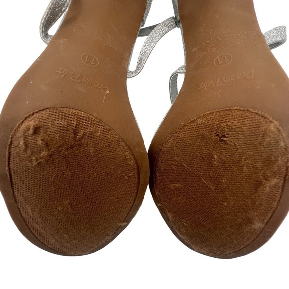 Dream Pairs Silver Glitter Adjustable Ankle Strap Heels Size 11 Women’s - Picture 8 of 8